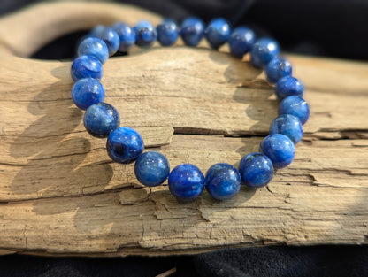 Natural Blue Kyanite Bracelet – 8mm - HQ - Silky Bladed Silicate (Brazil)
