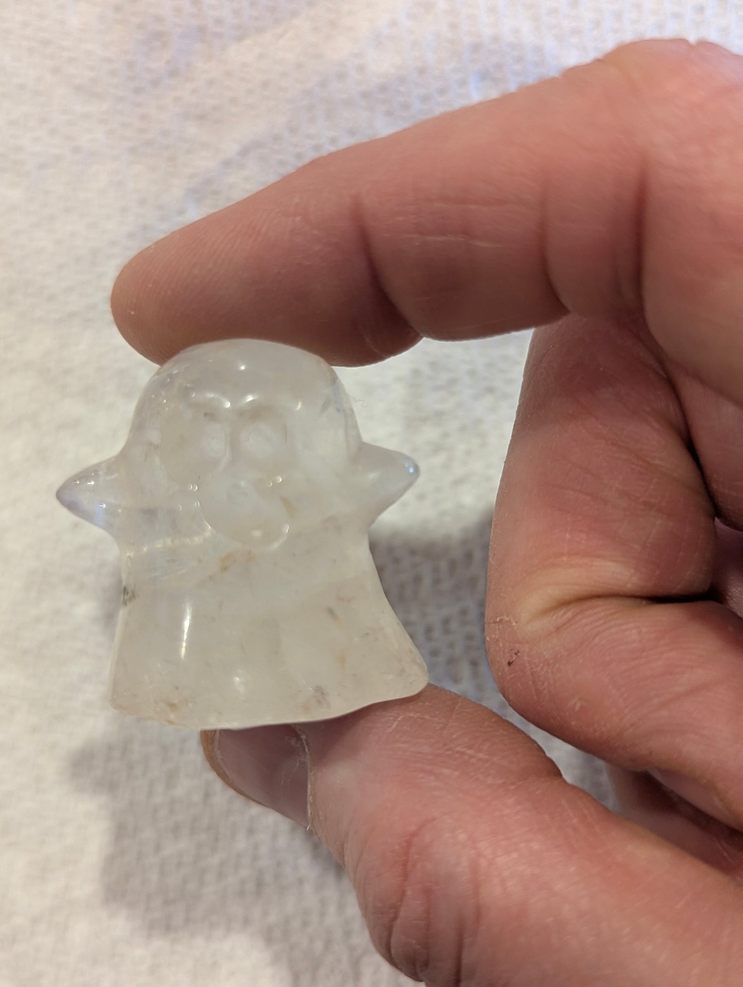 Tiny Ghost Mineral Totem ~ 1"