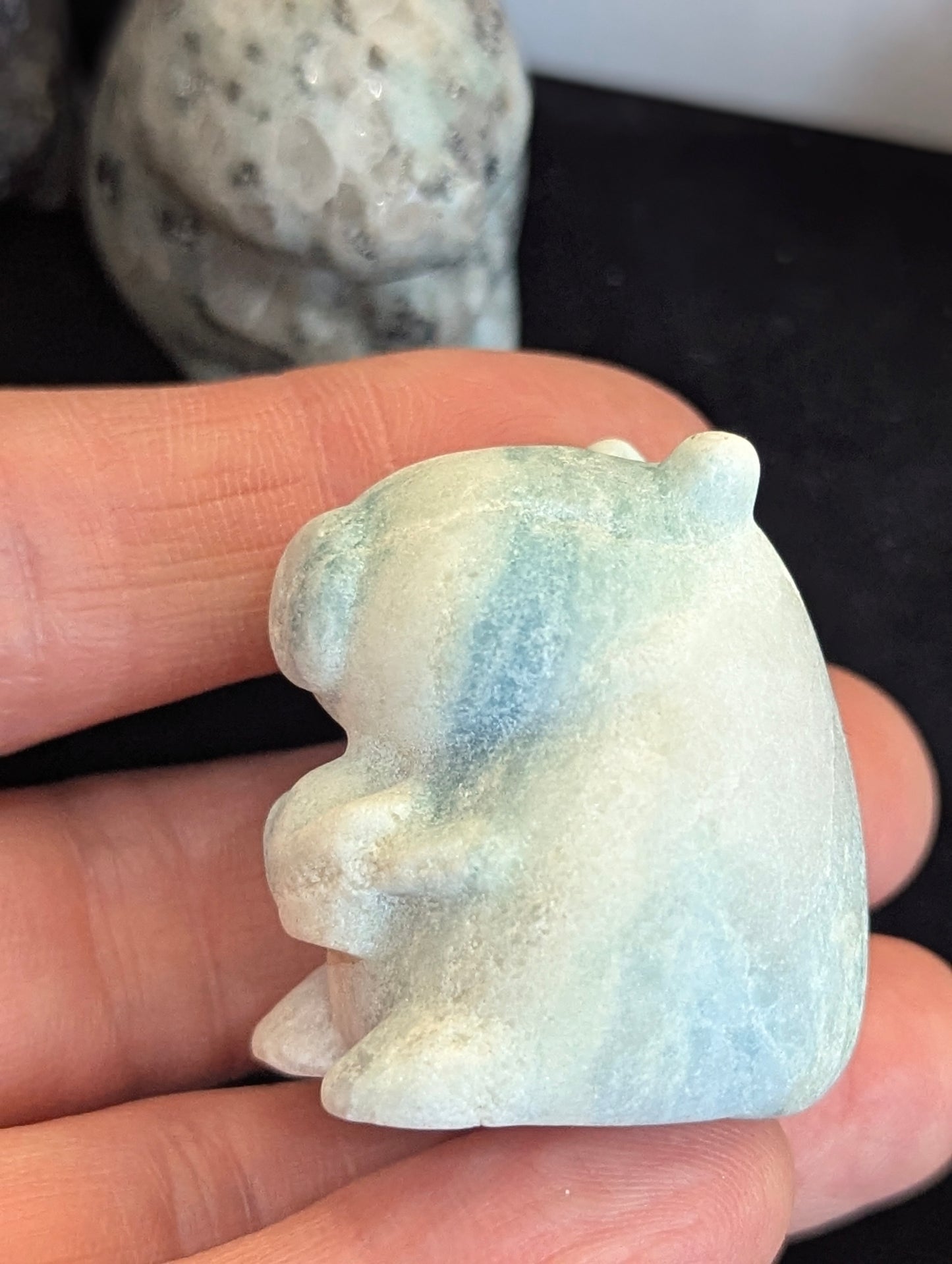 Tiny Capybara Mineral Totem ~ 1"
