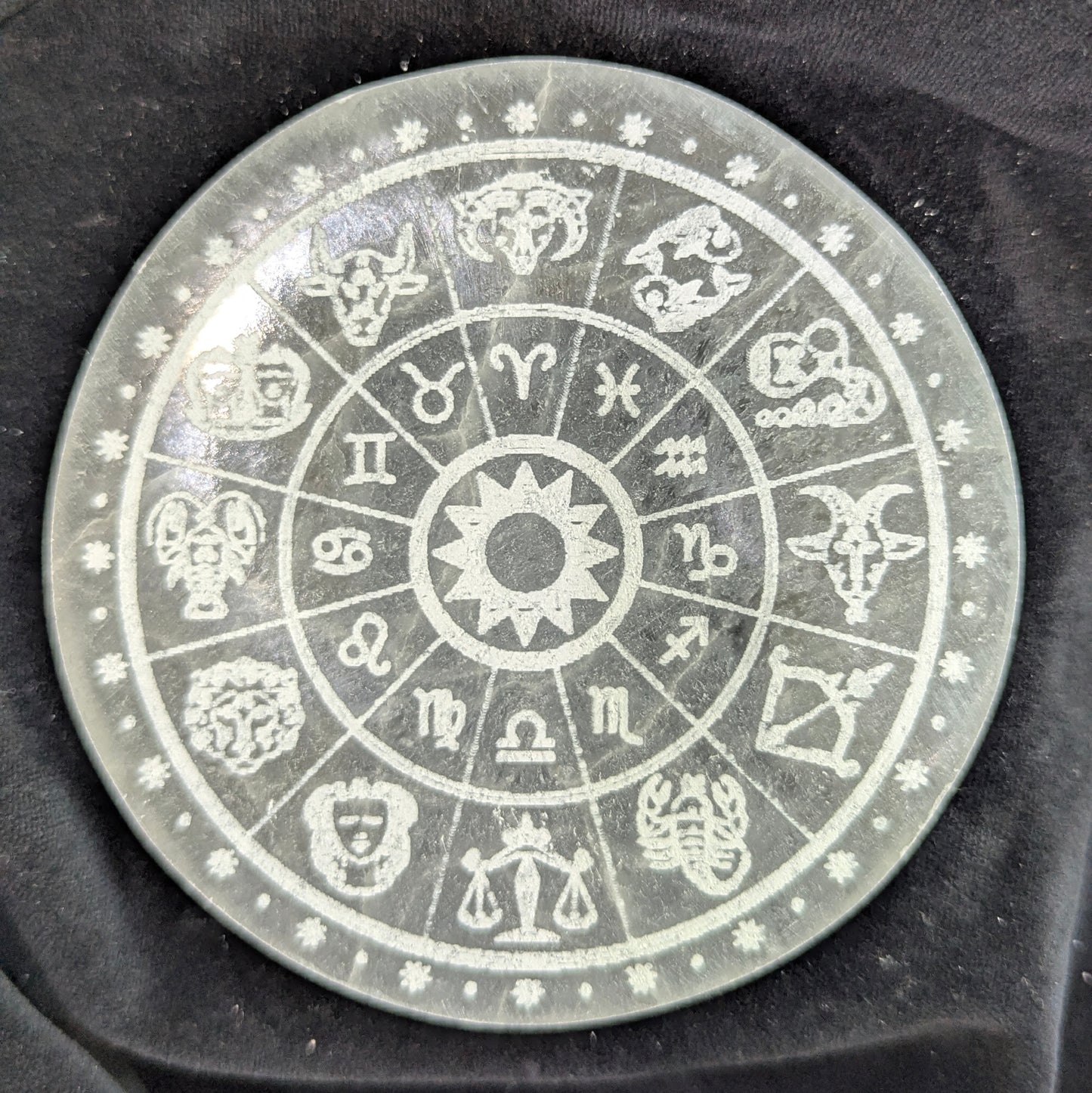 Engraved Selenite Charging & Cleansing Plates