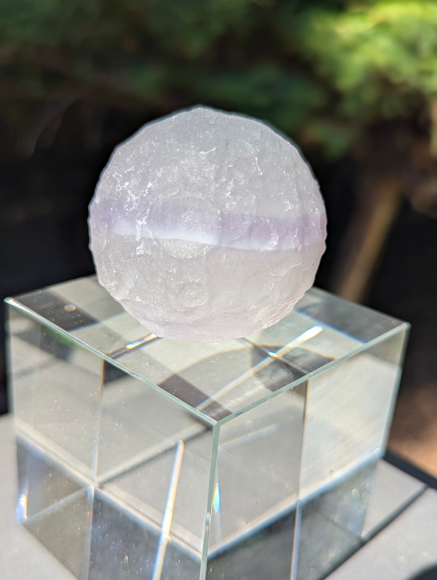 Lunar Collection | Carved Mineral Moon Sphere (50mm) – Natural Stone | small - Choose Your Mineral