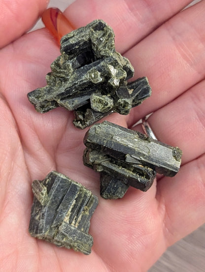 Raw Green Tourmaline Pieces