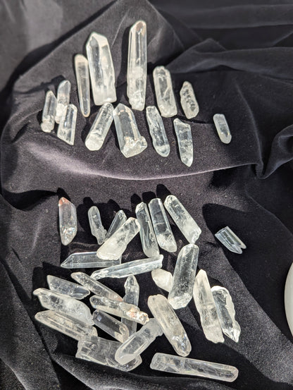 Polished Clear Quartz Points | Amplification, Clarity, Alignment | ~ 25g, 2-3 Quartz Points