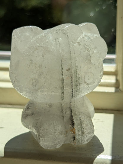 Hello Kitty Crystal Carving - choose your mineral – 40mm