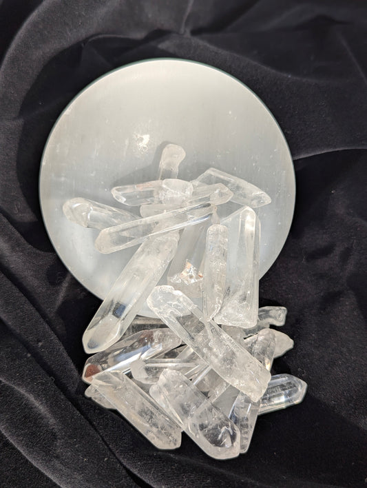 Polished Clear Quartz Points | Amplification, Clarity, Alignment | ~ 25g, 2-3 Quartz Points