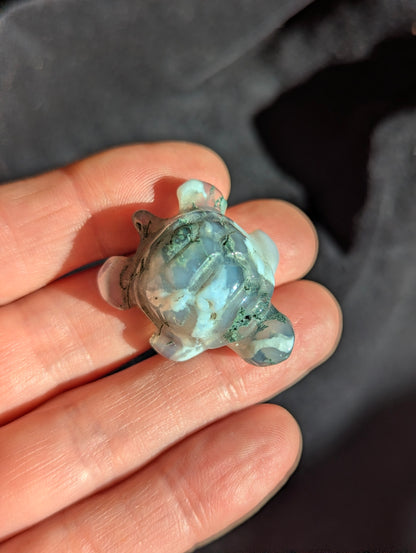 Tiny Turtle Mineral Totem ~ 1"