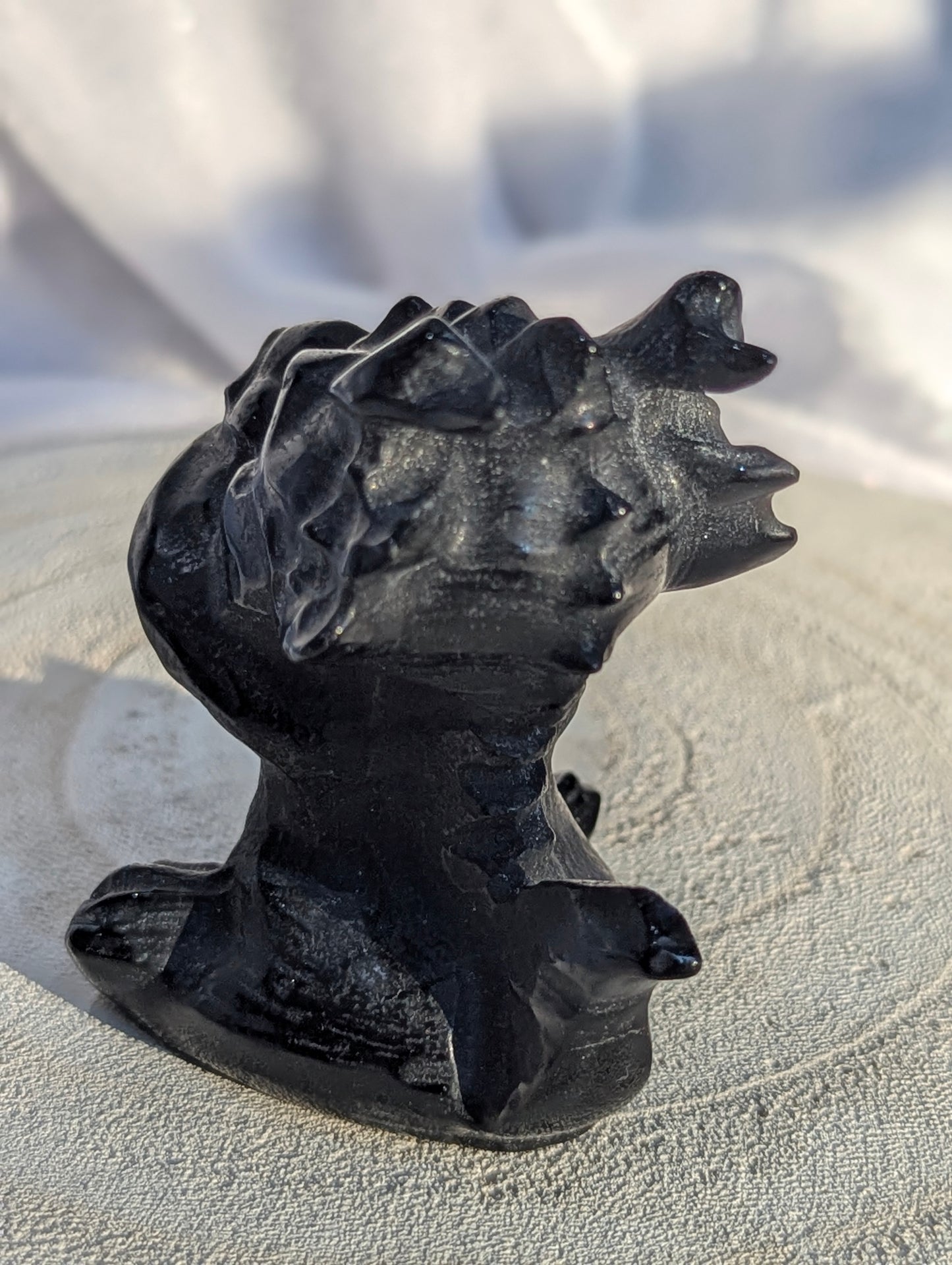 Black Obsidian Dragon Trio, "See No Evil, Hear No Evil, Speak No Evil" | Auspiciousness, Wisdom, Mindfulness | ~ 2.5in.