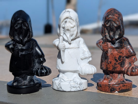 Ghostface Scream Carving - medium - choose your mineral
