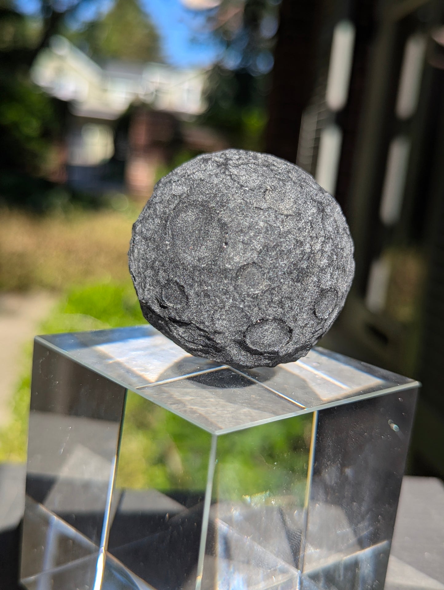 Lunar Collection | Carved Mineral Moon Sphere (50mm) – Natural Stone | small - Choose Your Mineral