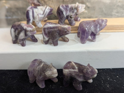 Tiny Bear Mineral Totem ~ 1"
