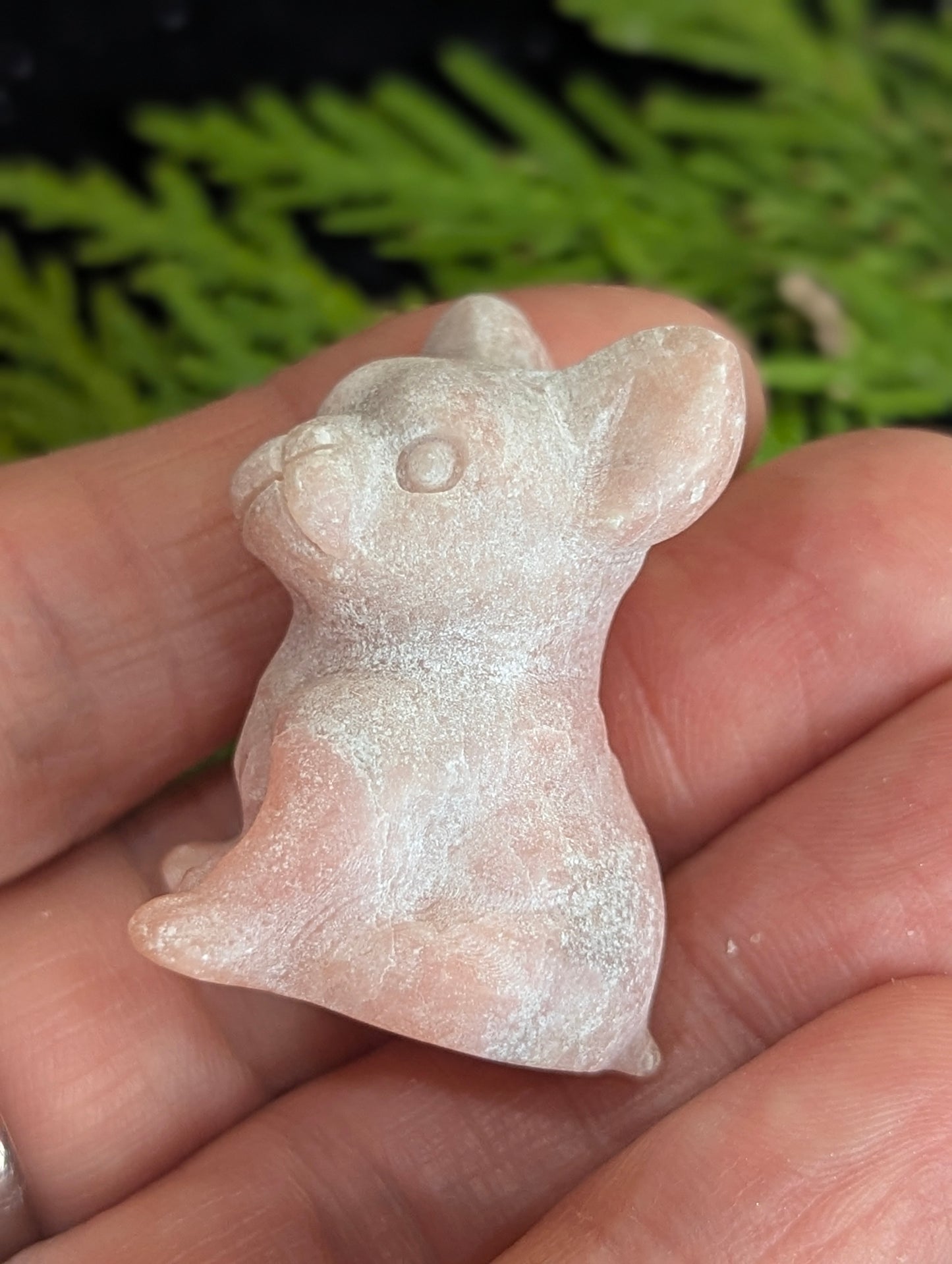 Tiny French Bulldog Mineral Totem ~ 1"