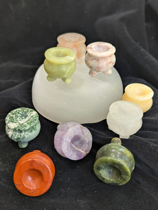Witch's & Wizard's Mini Crystal Cauldron | Transformation, Alchemy, Intention ~ 1.25in. ~40g
