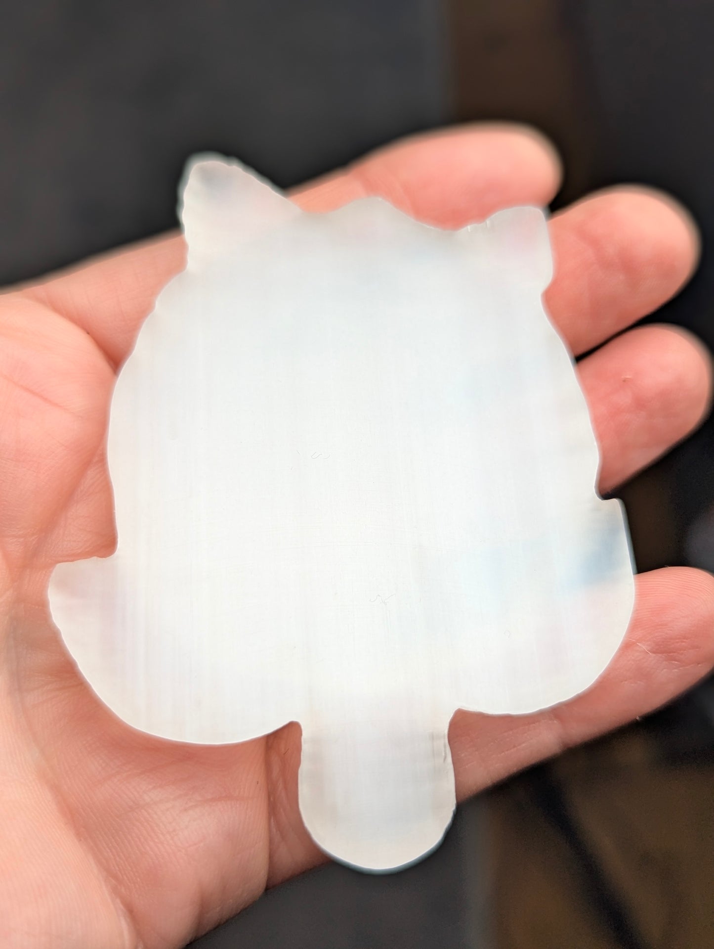 Luminous Selenite Sea Turtle Carvings | ~3.3in., ~ 90g