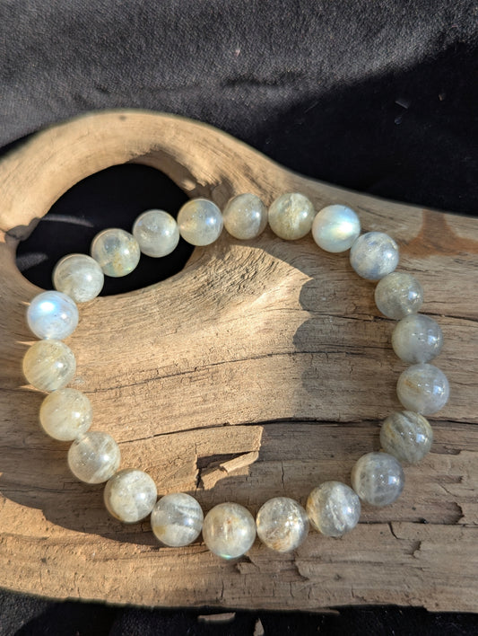 Labradorite Beaded Bracelet (10mm) High Quality