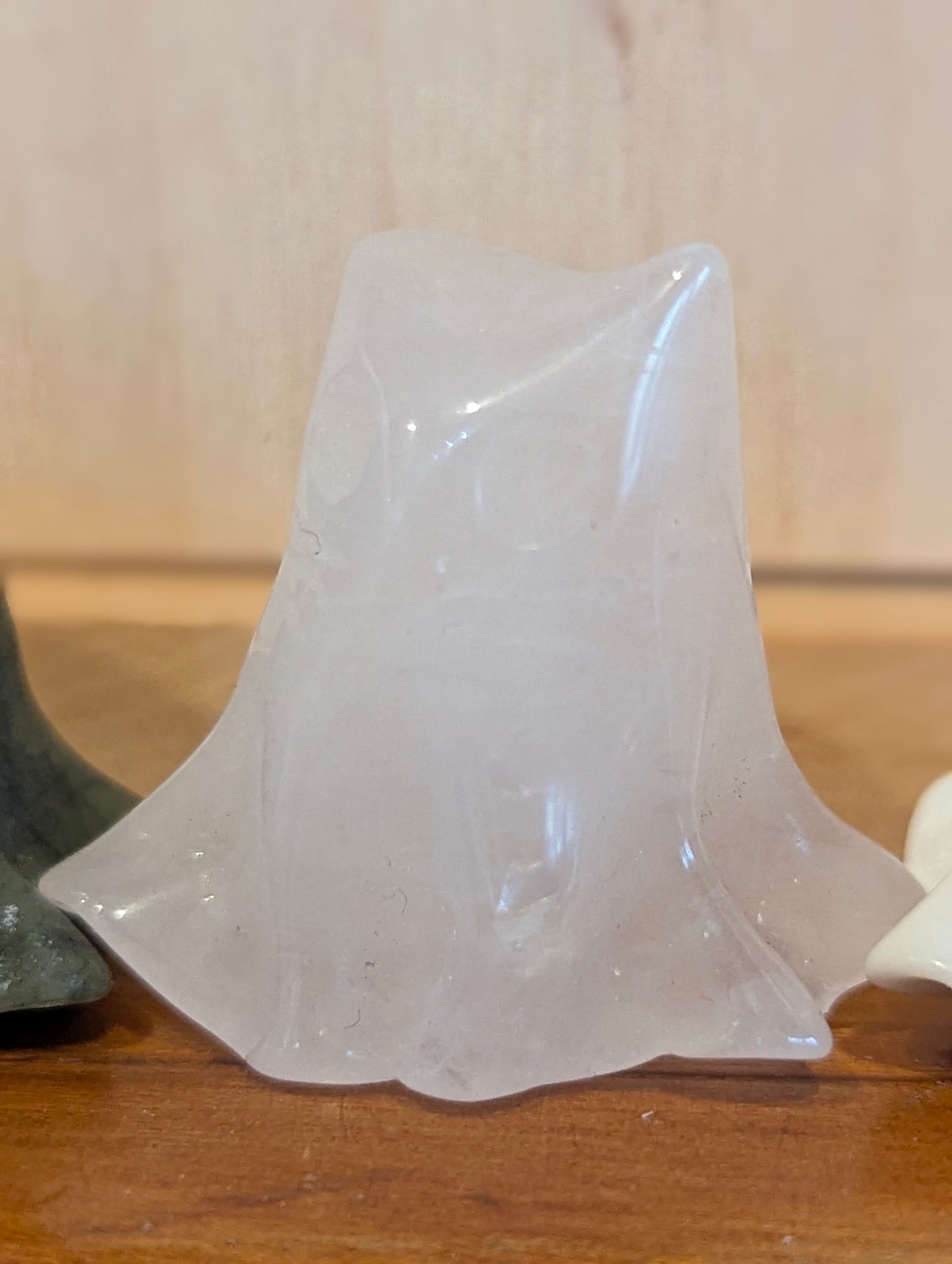 Tiny Ghost Cat Mineral Totem ~ 1"