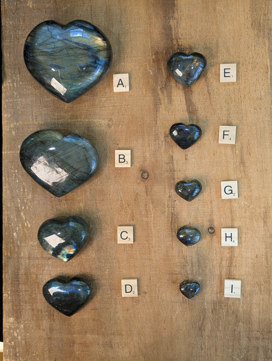 Labradorite Hearts