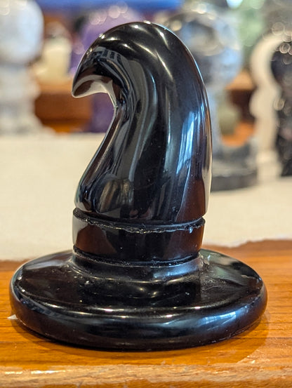 Crystal Witch's Hat Carvings – Sphalerite, Amethyst, Red Jasper & Blue Onyx