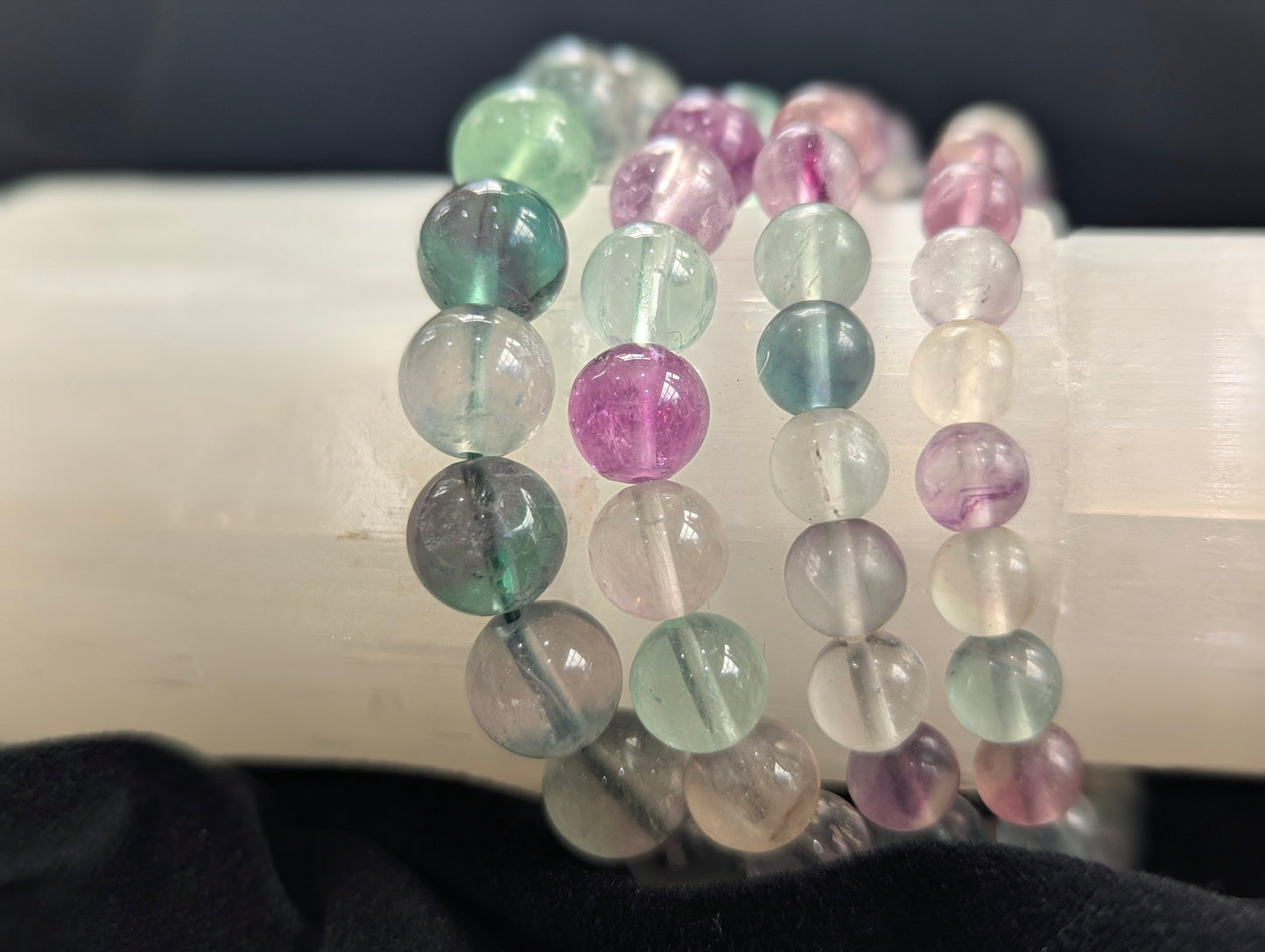 Rainbow Fluorite Bracelet — Chip, 7mm, 8mm, 9mm &  10mm