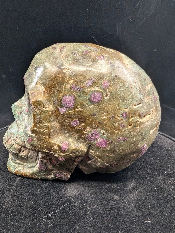Right profile of Ruby in Zoisite skull with polished finish