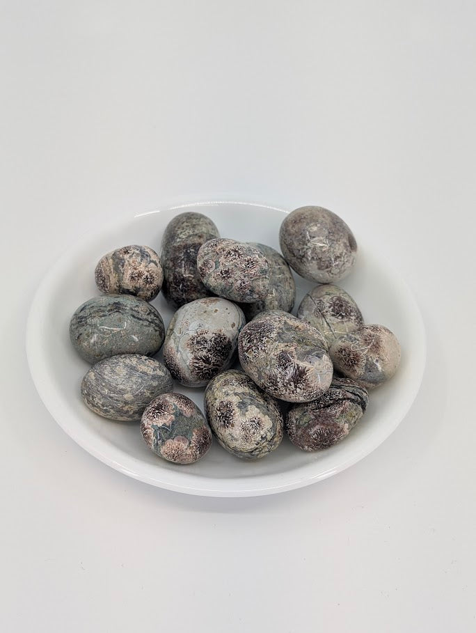 Russian Flower Agate tumbled stones — main image