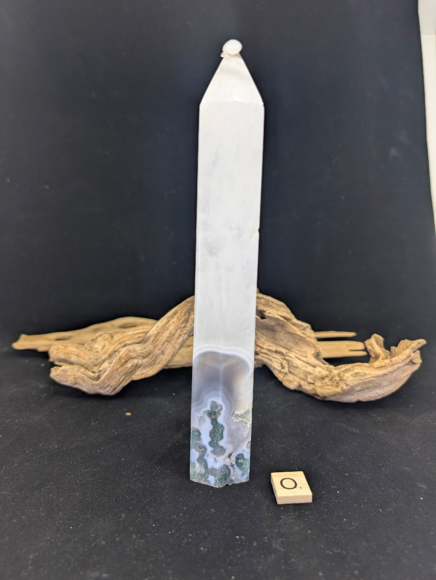 Back view of Variant O highlighting the icy chalcedony peak.