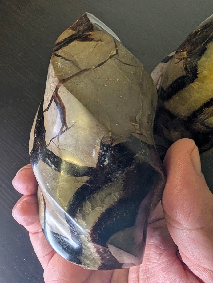 Septarian "Dragon Stone" Nodule Flame Carving – Madagascar - Legacy Crystals and Minerals