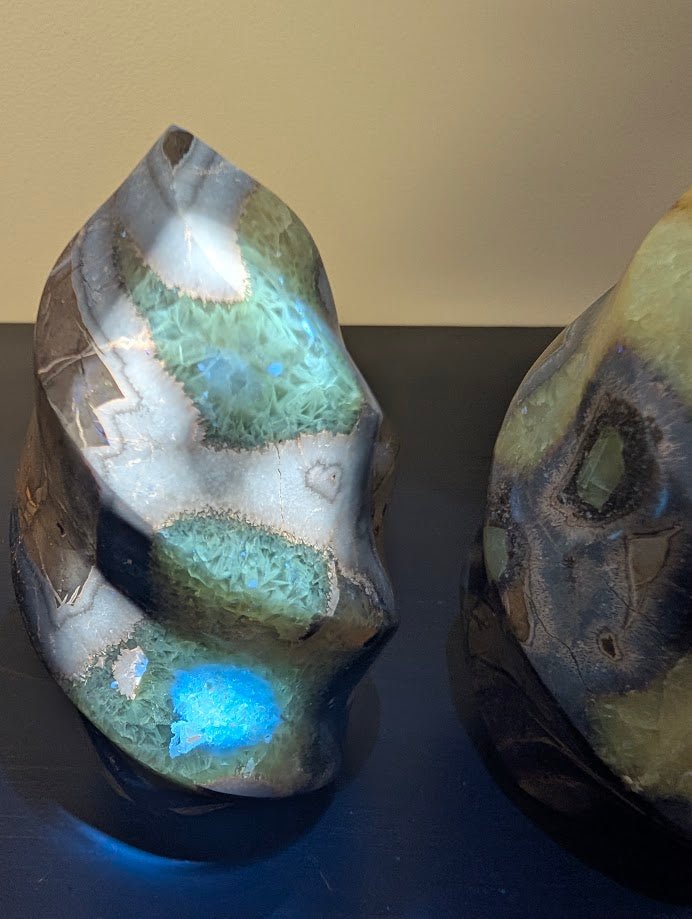 Septarian "Dragon Stone" Nodule Flame Carving – Madagascar - Legacy Crystals and Minerals