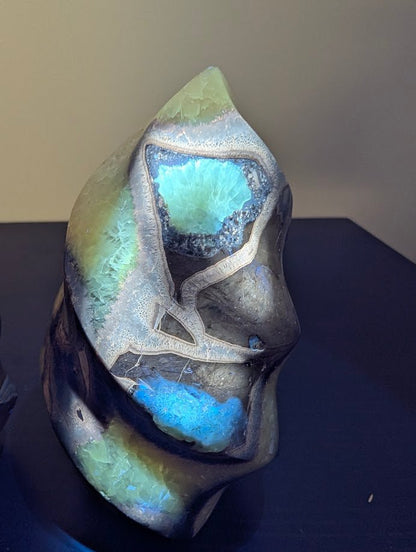 Septarian "Dragon Stone" Nodule Flame Carving – Madagascar - Legacy Crystals and Minerals