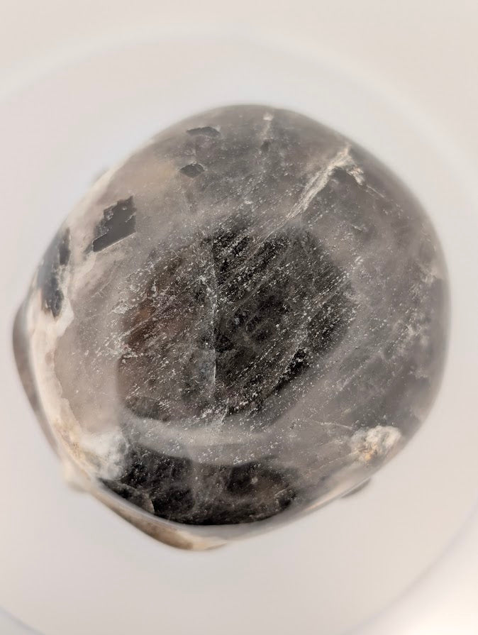Top view showing lamellar structure and polish transitions
