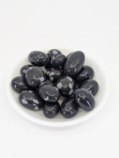 Snowflake Obsidian tumbled stones AA grade – main product image