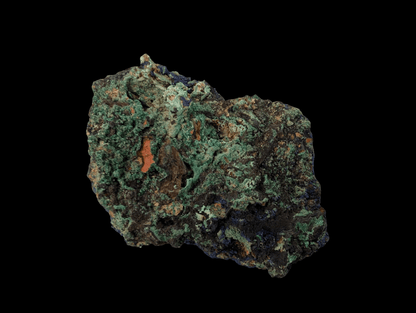 Sparkling Azurite Crystal Cluster with Malachite - 4 x 3.5 x 1.75 Inches, 177 Grams - Legacy Crystals and Minerals