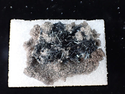 Stibnite with Calcite on Matrix – Romania - Legacy Crystals and Minerals