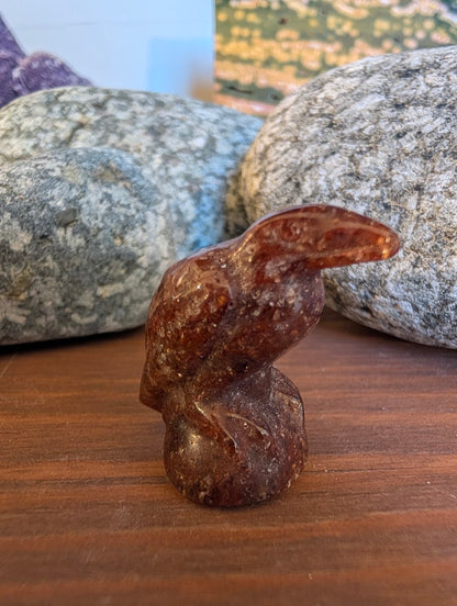 tiny-raven-carving-strawberry-quartz-3cm-red-iron-oxide-inclusions