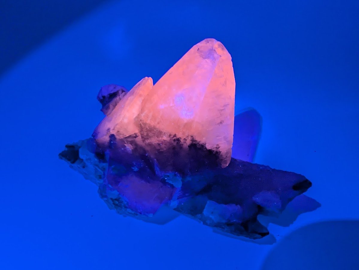 Striking Dogtooth Calcite with Dendritic Inclusions and Sugar Sphalerite - Legacy Crystals and Minerals