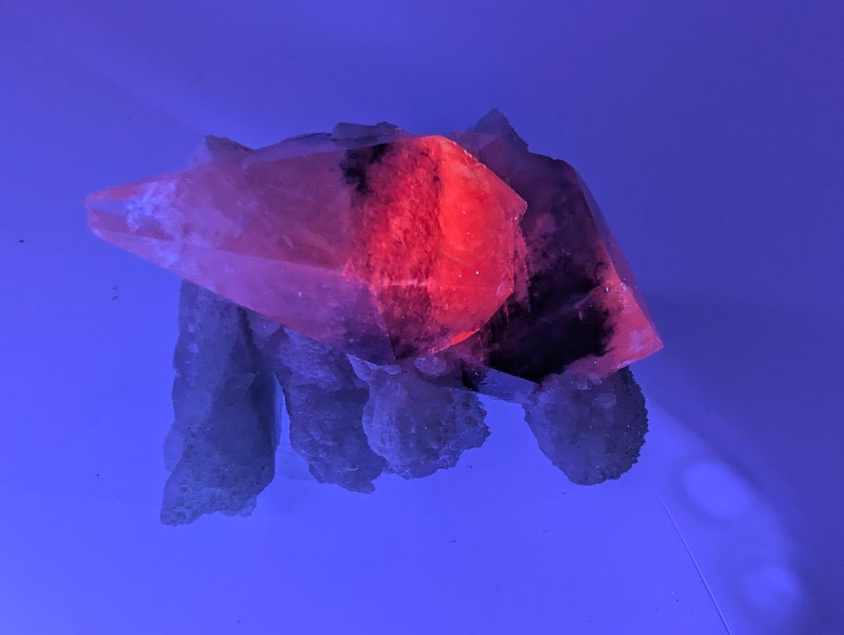 Striking Dogtooth Calcite with Dendritic Inclusions and Sugar Sphalerite - Legacy Crystals and Minerals