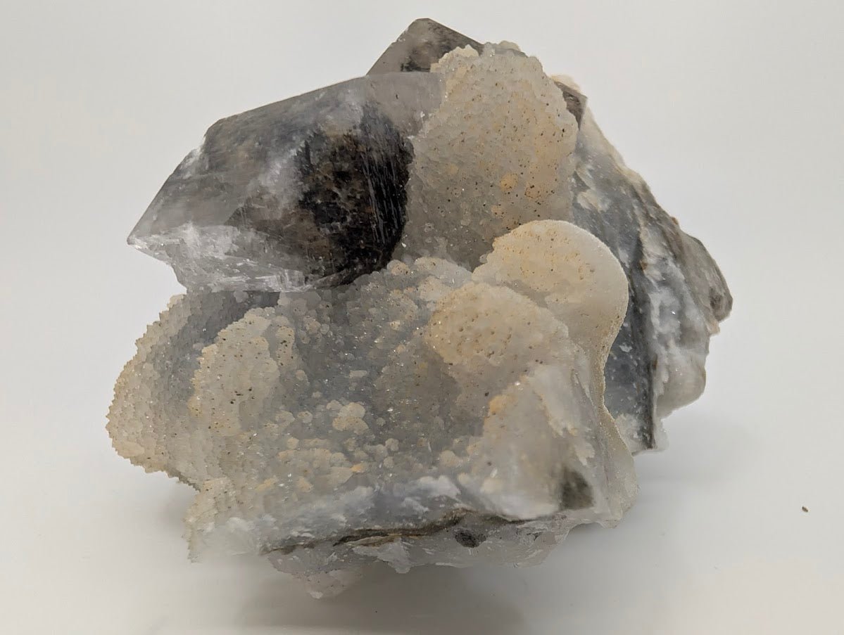 Striking Dogtooth Calcite with Dendritic Inclusions and Sugar Sphalerite - Legacy Crystals and Minerals