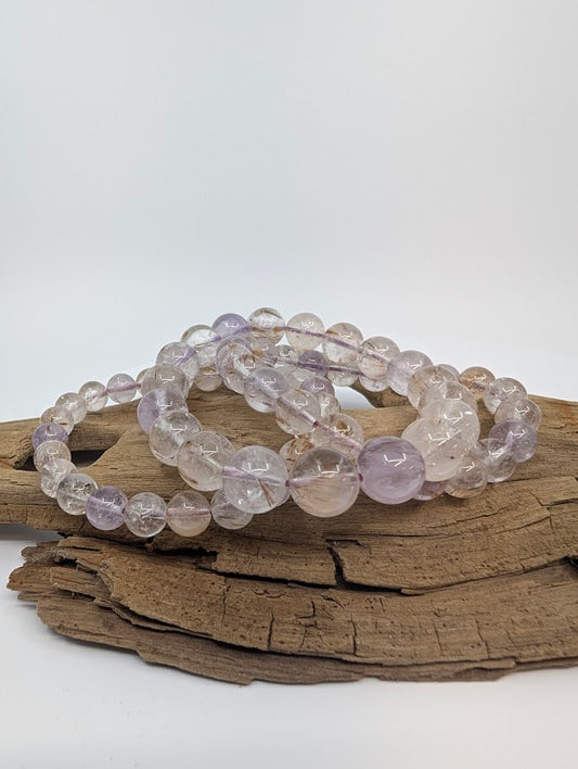 8MM, 9MM and 10MM Super Seven bracelet with polished beads from Brazil
