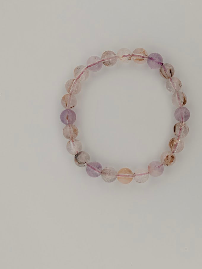 9MM Super Seven bracelet in natural polished beads
