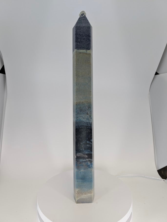 Alternate side of Trollite tower with visible mica shimmer and polish