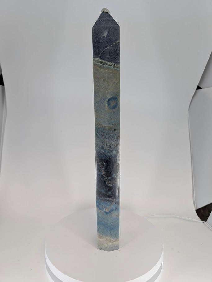 Full-length view of 17-inch Trollite tower against neutral background