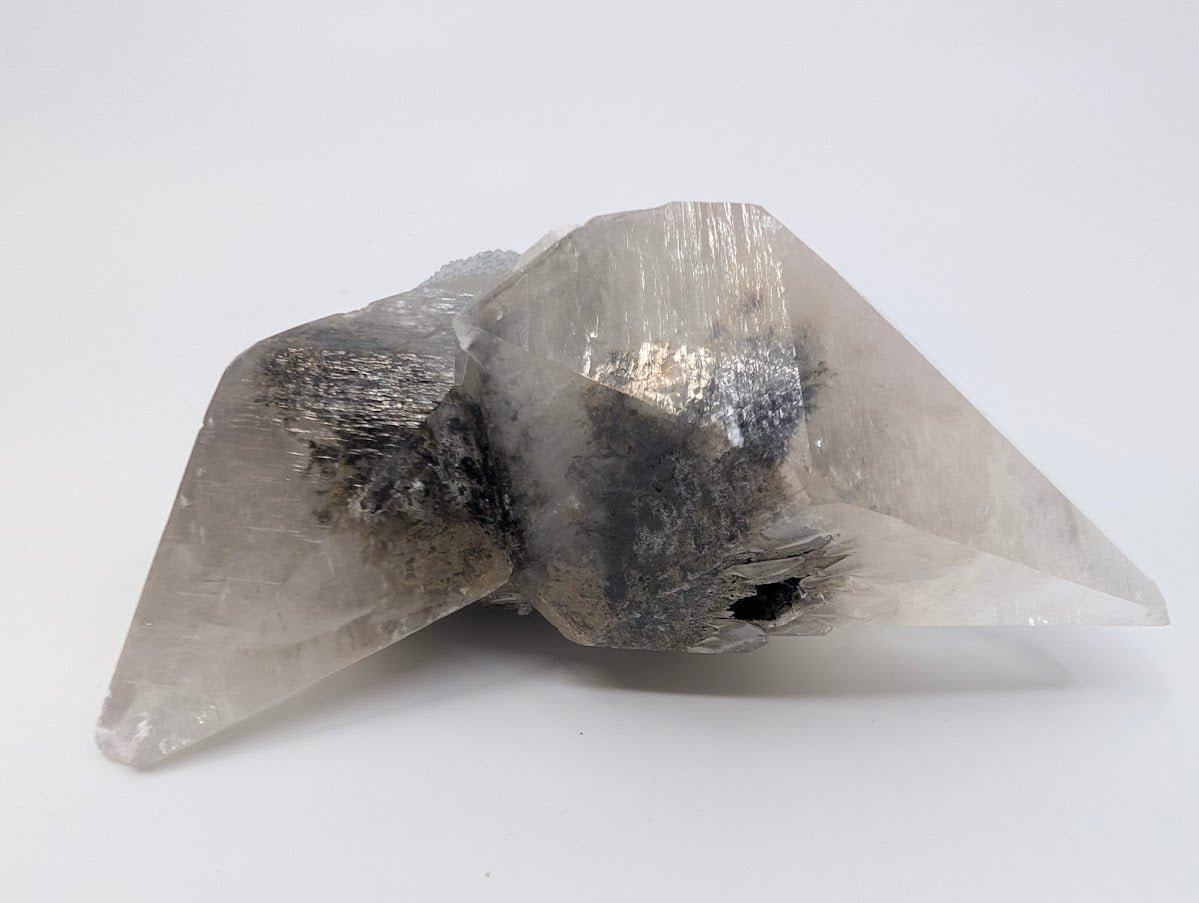 Twin Point Dogtooth Calcite with Dendritic Inclusions and Sugar Sphalerite - Legacy Crystals and Minerals
