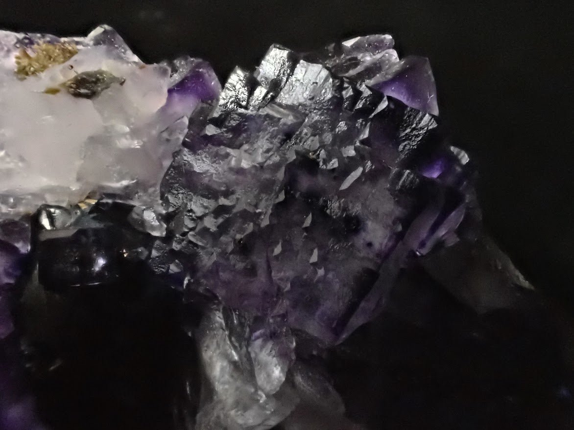 Violet Fluorite with Sphalerite – Elmwood Mine, Tennessee, USA - Legacy Crystals and Minerals