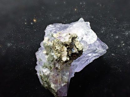 Vivid Purple Yaogangxian (YGX) Fluorite with Golden Pyrite (1″ × 1″ × 1″, 37g) - Legacy Crystals and Minerals