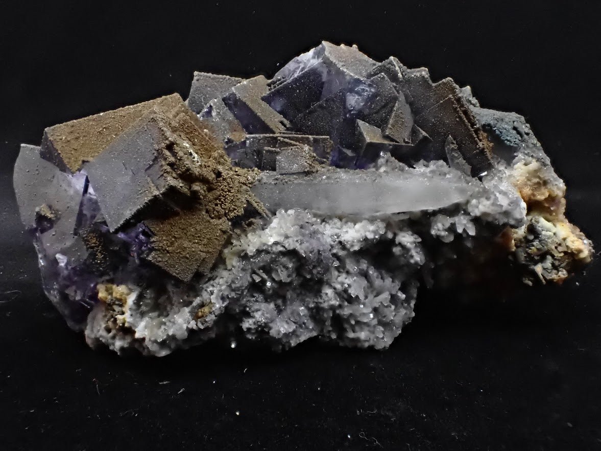 Vivid YGX Fluorite with Golden Pyrite (2″ × 3.5″ × 2″, 241g) - Legacy Crystals and Minerals