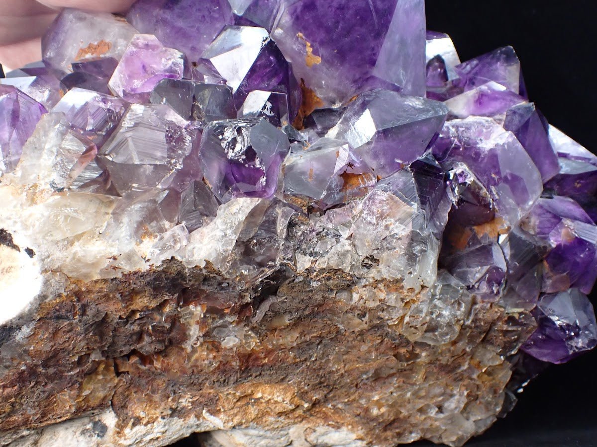 XL Amethyst Cluster with Phantom Zoning – Congo 23 lbs, 12.5" x 9" - Legacy Crystals and Minerals