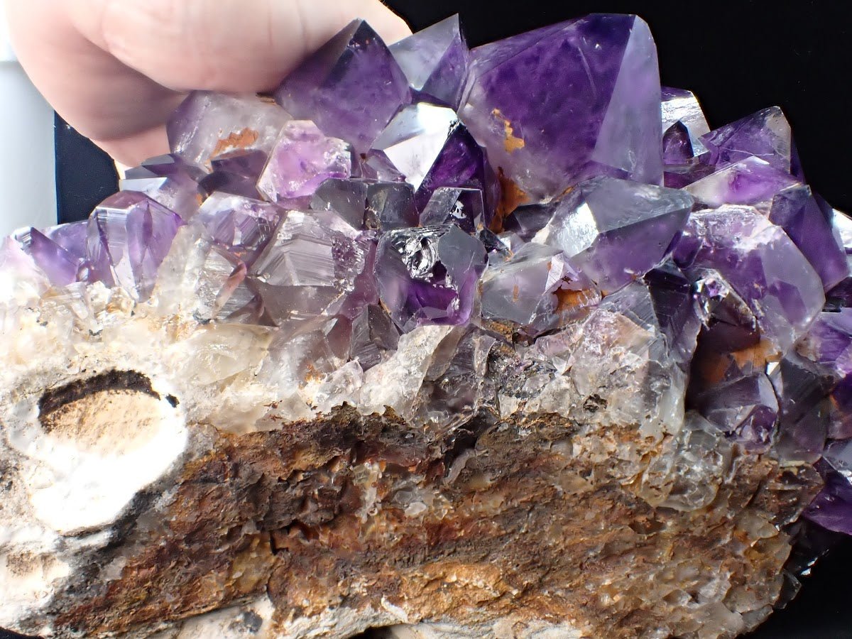 XL Amethyst Cluster with Phantom Zoning – Congo 23 lbs, 12.5" x 9" - Legacy Crystals and Minerals
