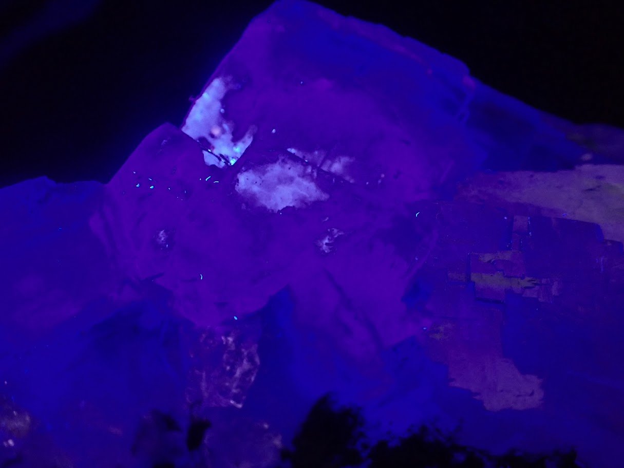 YGX Fluorite with Pyrite – Rare Transparent Fluorite Cluster with UV Glow (198g) - Legacy Crystals and Minerals