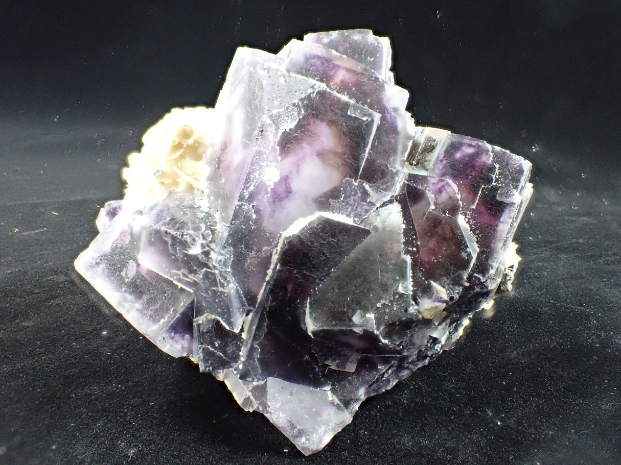 Yindu Fluorite with Barite, Chalcedony and Pyrite – Inner Mongolia, China - Legacy Crystals and Minerals