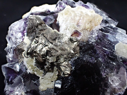 Yindu Fluorite with Barite, Chalcedony and Pyrite – Inner Mongolia, China - Legacy Crystals and Minerals