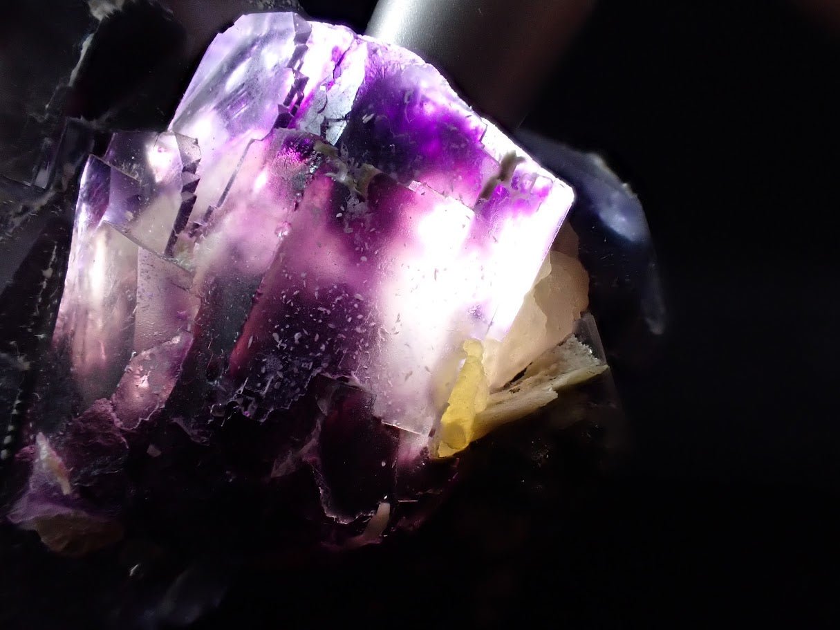 Yindu Fluorite with Barite, Chalcedony and Pyrite – Inner Mongolia, China - Legacy Crystals and Minerals